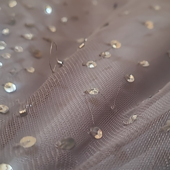 NEW Adrianna Papell Illusion Sheath Lead/Silver/Gray Sequined Dress Sz 8 - Picture 9 of 9